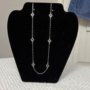 Elegant Brighton Toledo Silver Necklace with Black Accents